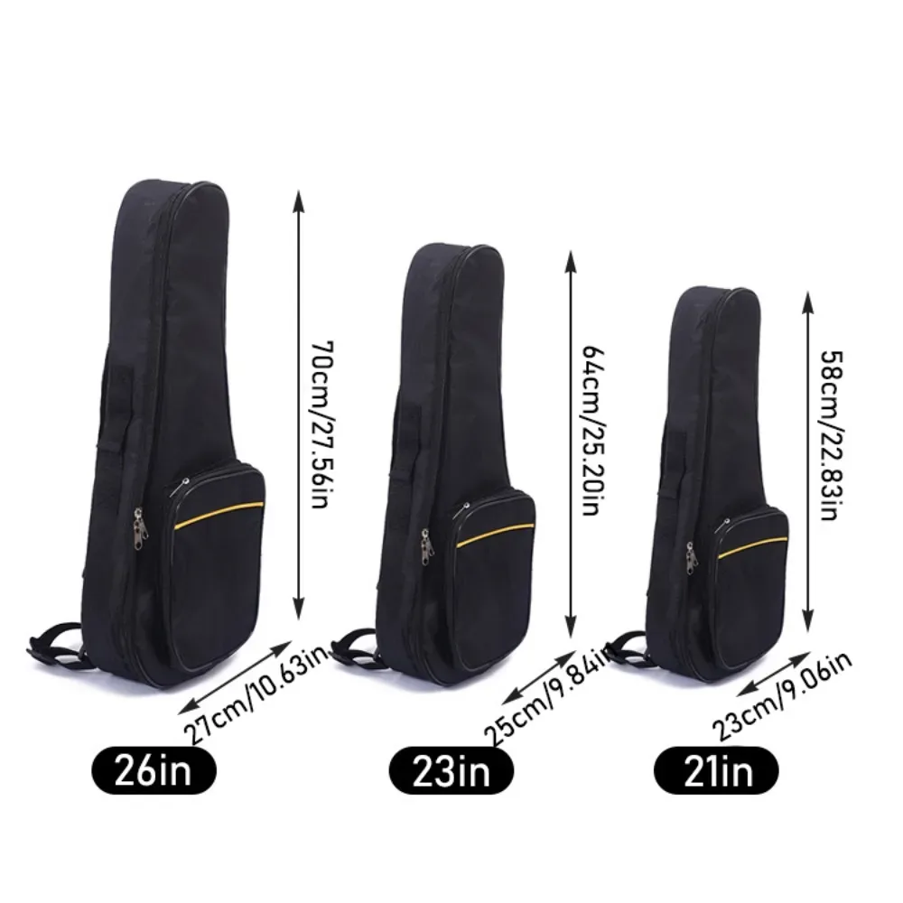 sac à dos pour ukulélé 21/23/26 pouces, double bretelles, rembourré en éponge, sac pour mini guitare, étanche avec poignée, sac pour instrument