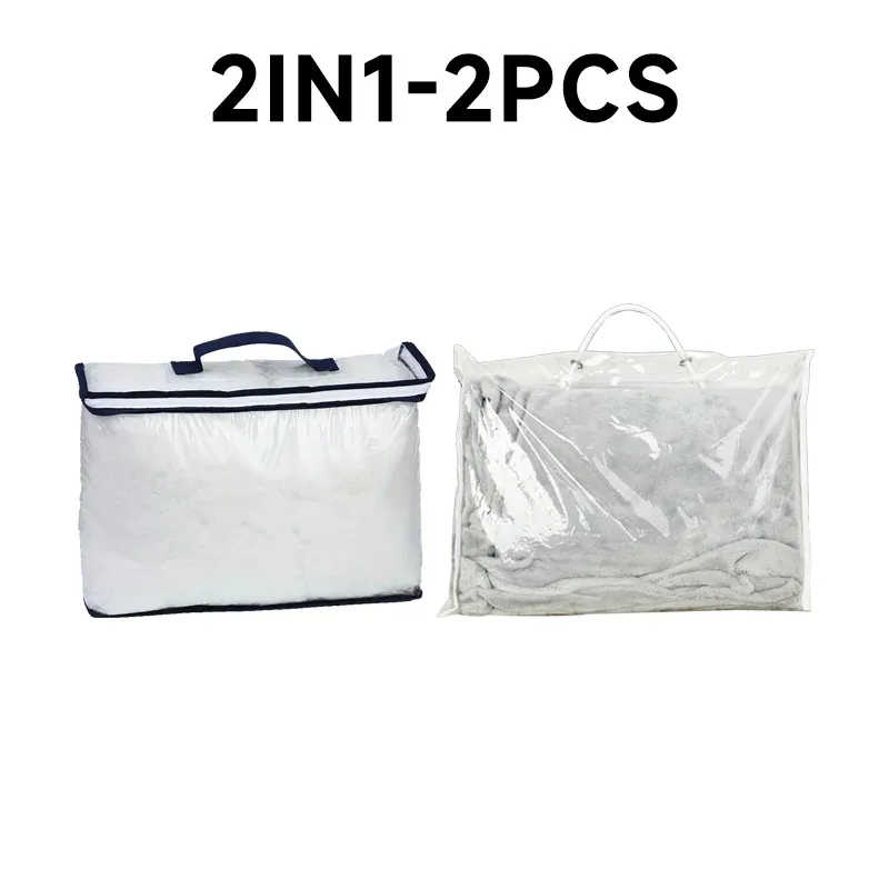 sacs d'emballage en pvc transparent, couverture de literie portable, emballage de vêtements, sac de rangement pour taies