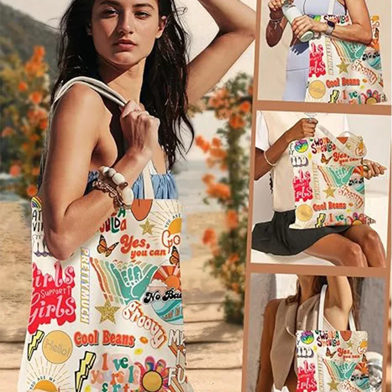 vente en gros auprès du fabricant d'origine de sacs fourre-tout en toile populaires, élégants et modernes, sacs de courses réutilisables