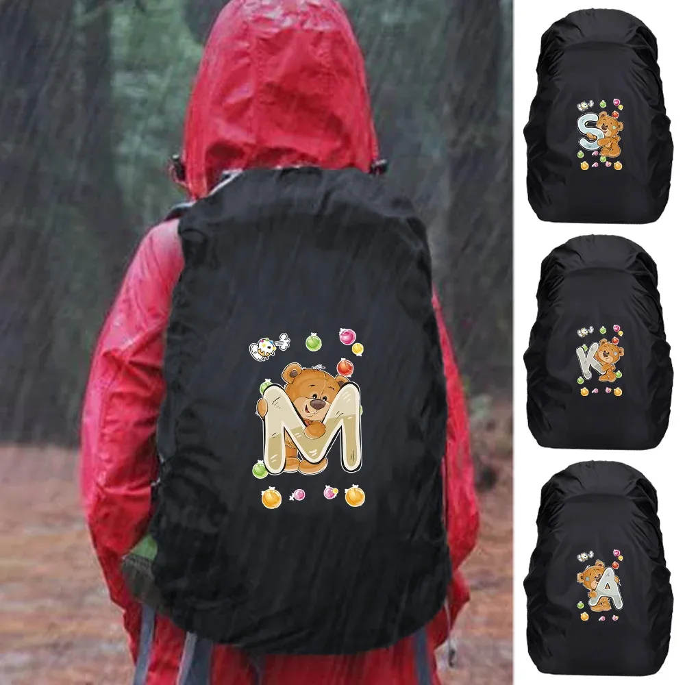 Housse de pluie Portable légère, housse de voyage série ours 20-70L, sac à dos de Camping, étanche à la poussière, accessoires de voyage