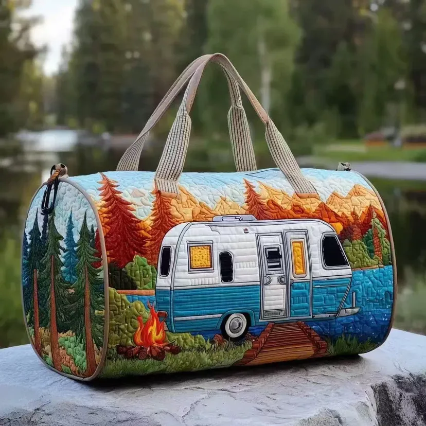 sac de voyage matelassé grande capacité, artisanat de matelassage 3d, sac de voyage, sacs fourre-tout, sac à main pour courtes distances