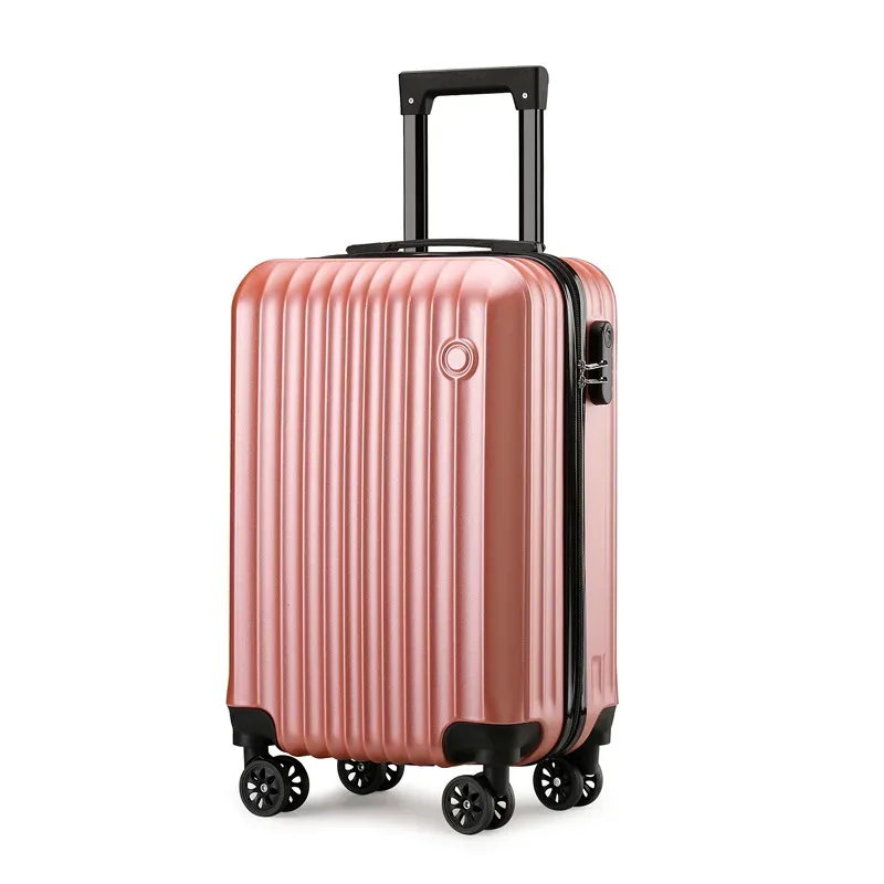 1 pièce, valise à bagages de 20 pouces, boîtier de chariot, serrure à combinaison, roues universelles, matériau de coque rigide pc, rangement en couches