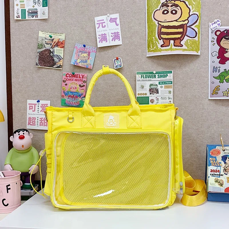 sac à dos carré à la mode pour femmes, sac à bandoulière transparent multifonctionnel, grande capacité, fourre-tout de sortie quotidienne, sacs à main mochilas