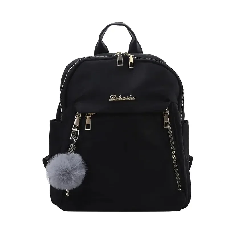 sac à dos de voyage noir unisexe simple et grande capacité - sac à dos d'étudiant style harajuku et high street