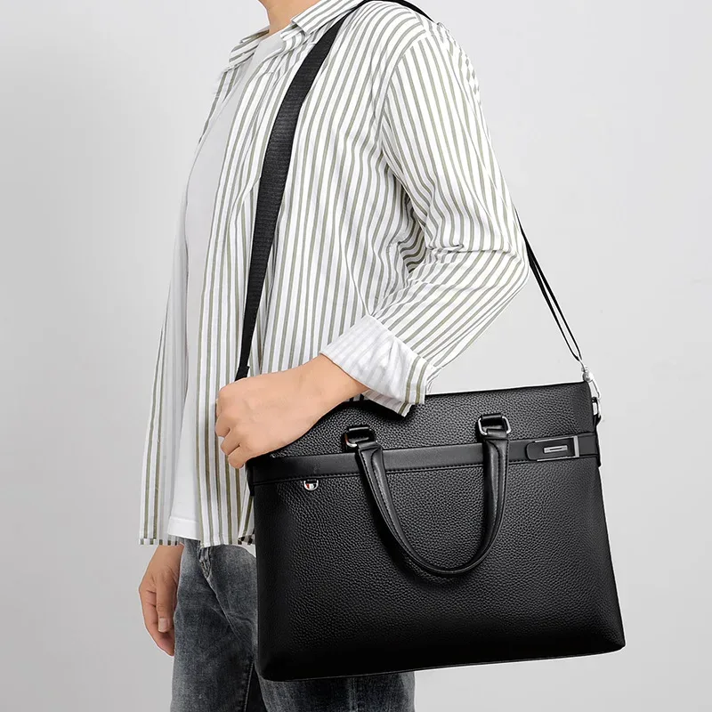 sac à main pour hommes, design horizontal décontracté d'affaires, sac pour hommes, document officiel, sac croisé diagonale à une épaule, sac d'ordinateur