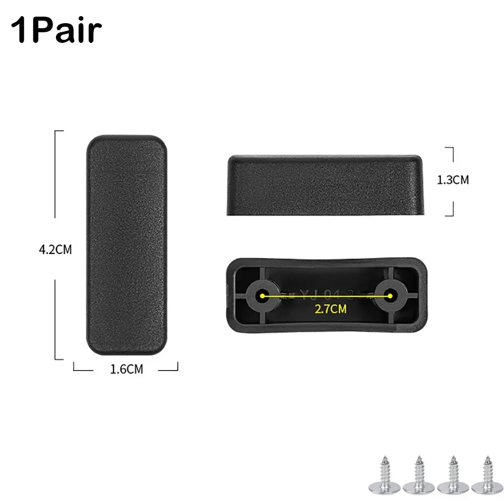 patins de protection en plastique noirs pour bagages avec vis – supports de fond de valise universels