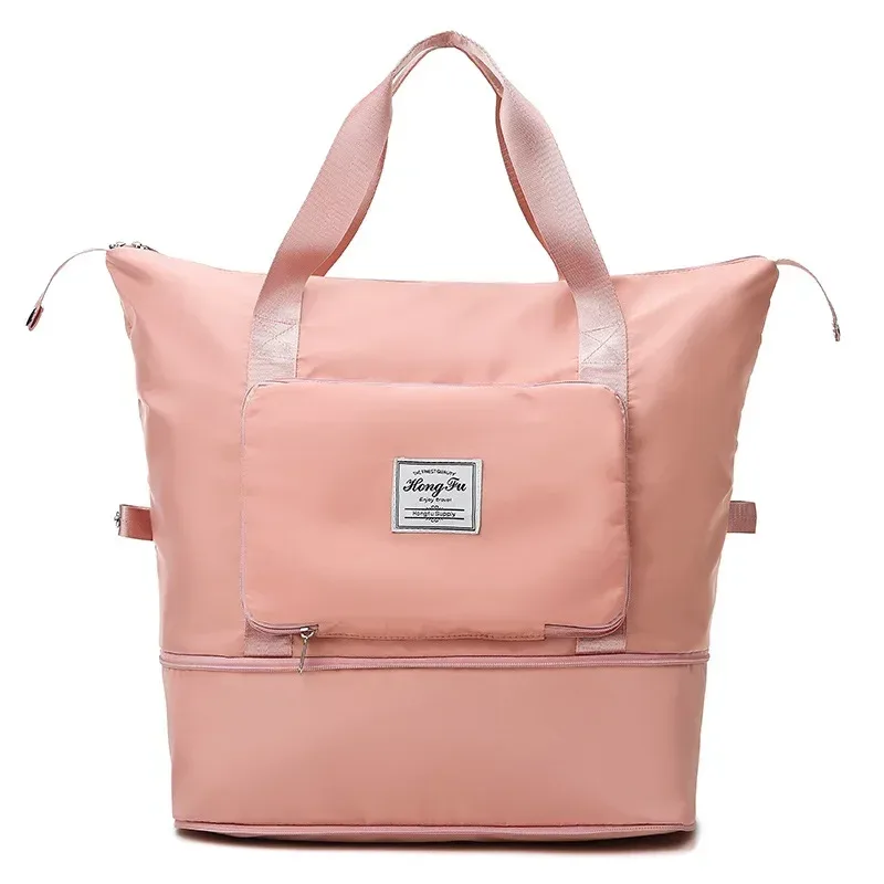sacs de sport pliables de grande capacité pour femmes, sac personnalisé brodé, sac à main à poignée de voyage d'entraînement initié