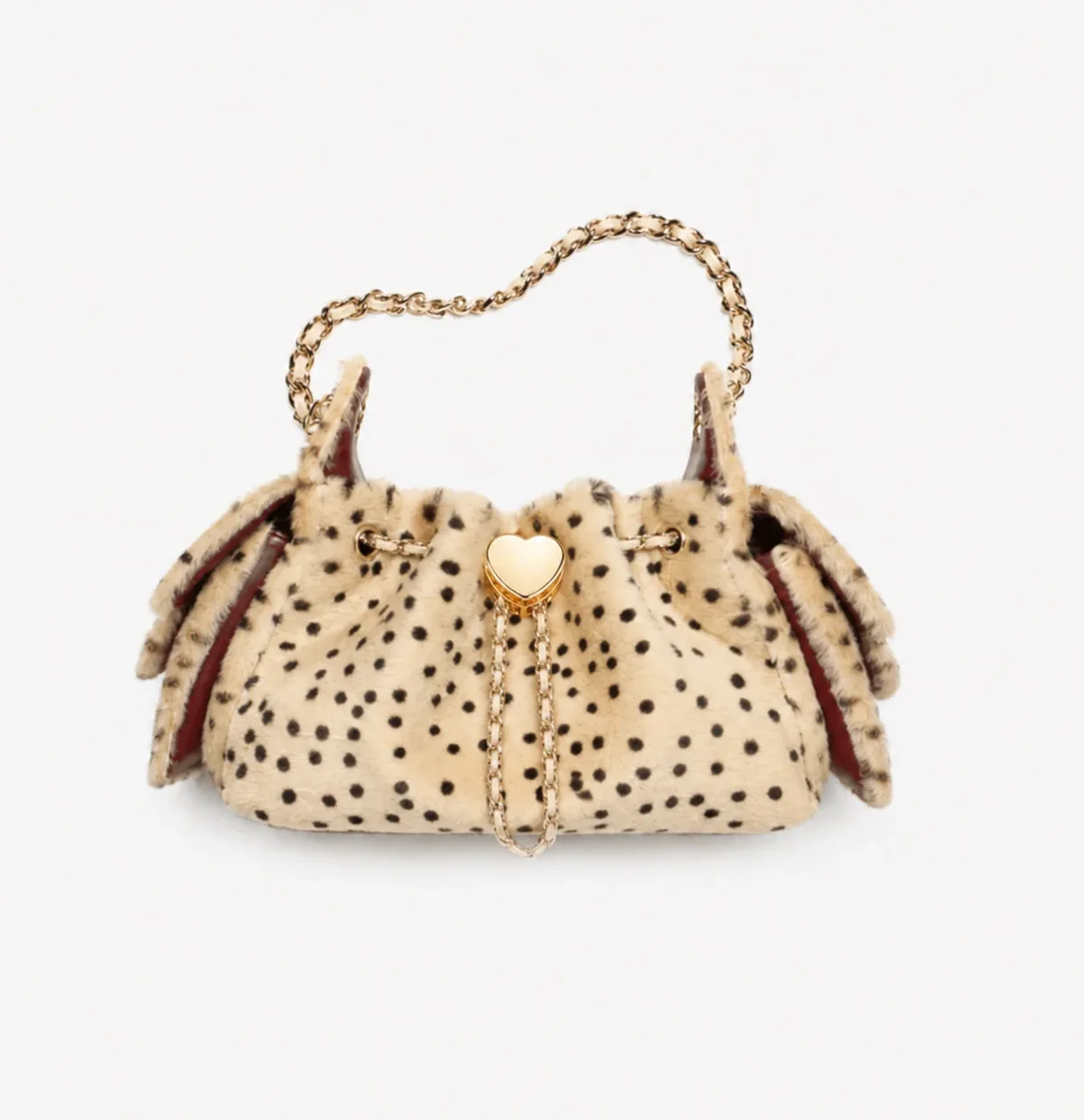 sac seau léopard en fausse fourrure avec chaîne et cordon de serrage, sac à bandoulière pour femme, sac à main en peluche, sac fourre-tout automne-hiver