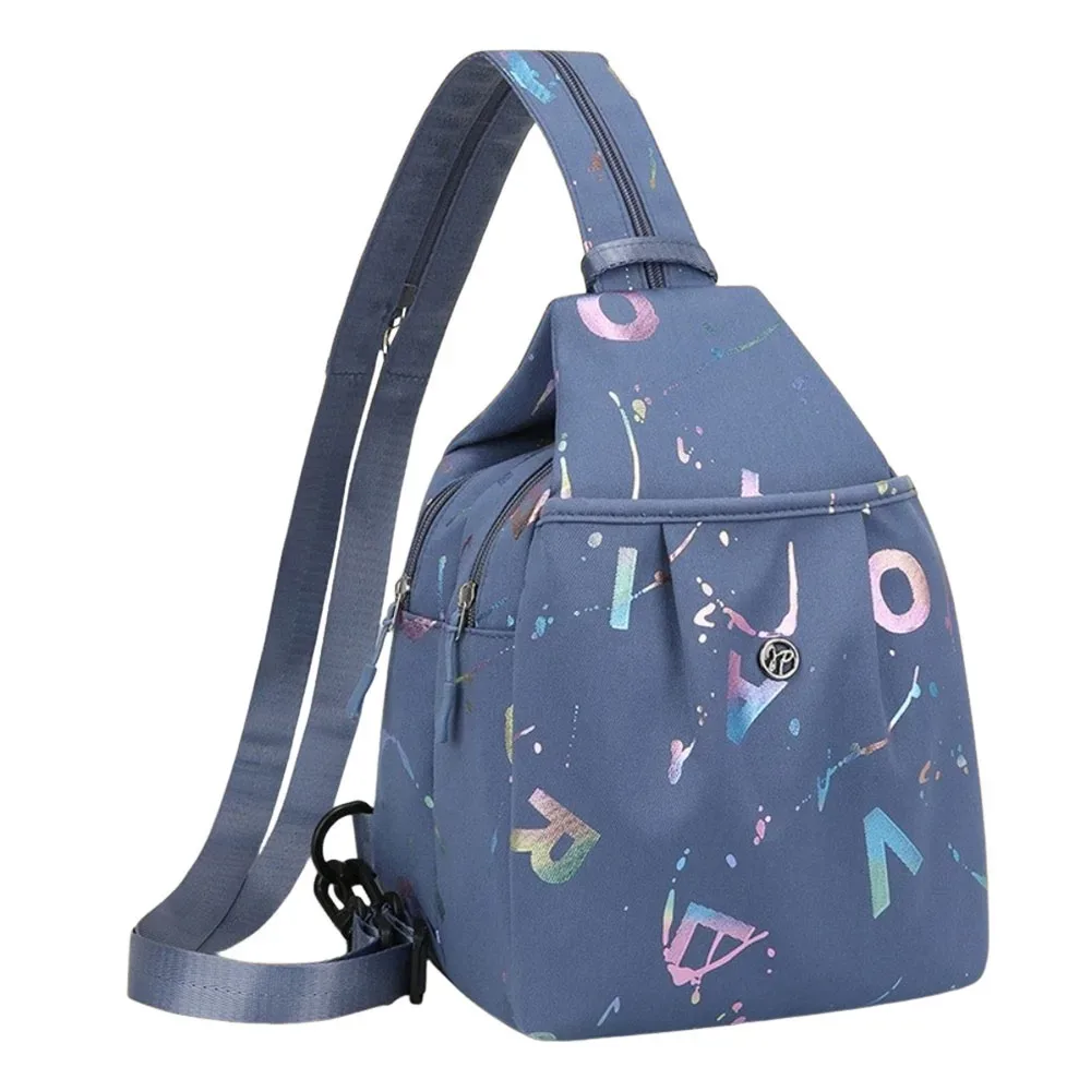 sac à dos décontracté en tissu oxford, grande capacité, sacs de poitrine multicouches, sac de voyage imperméable polyvalent unisexe