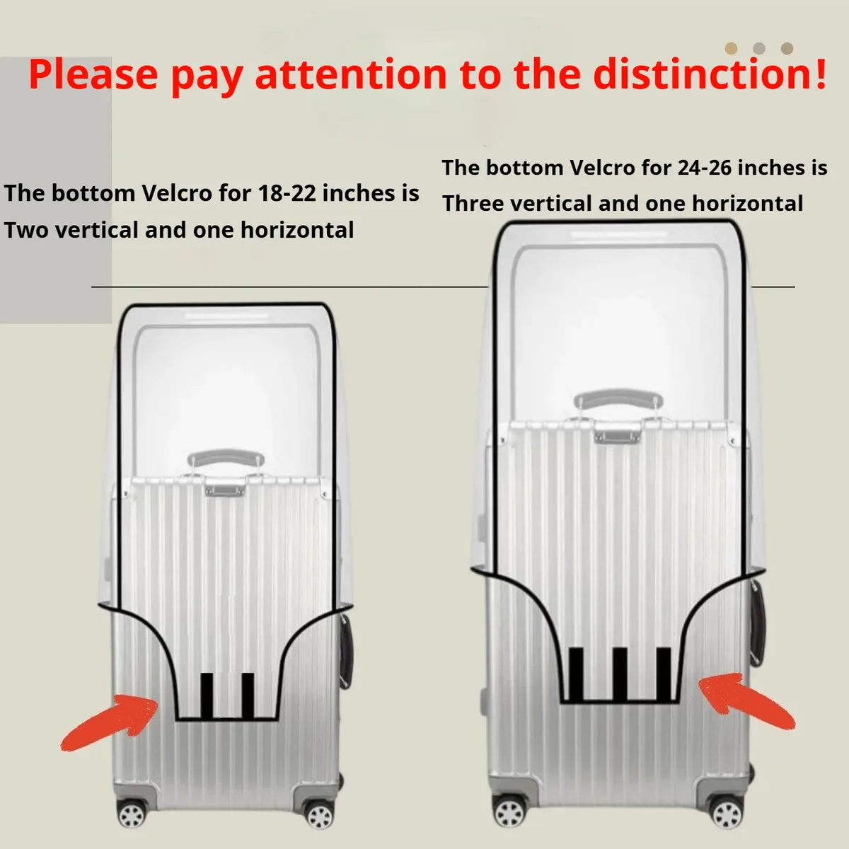 protecteur de valise transparent en pvc imperméable, housse anti-poussière résistante à l'usure pour bagages à roulettes de 20 à 28 pouces