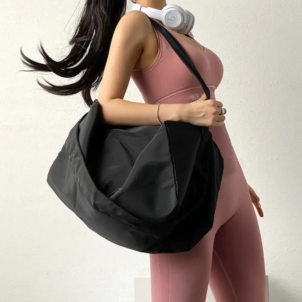 sac d'entraînement de yoga en nylon, grande capacité, couleur unie, sacs de sport, fitness, multifonctionnel, étanche, fourre-tout de voyage, affaires