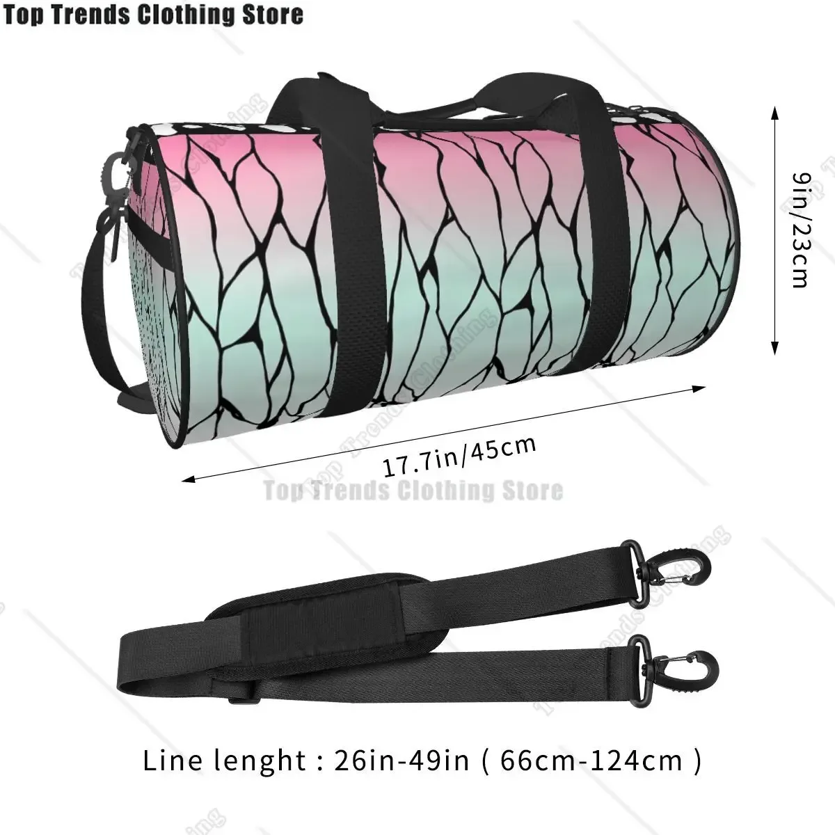 anime kamado tanjirou sac de sport drôle week-end sacs de sport grand modèle de natation sac à main drôle sac de fitness pour hommes femmes