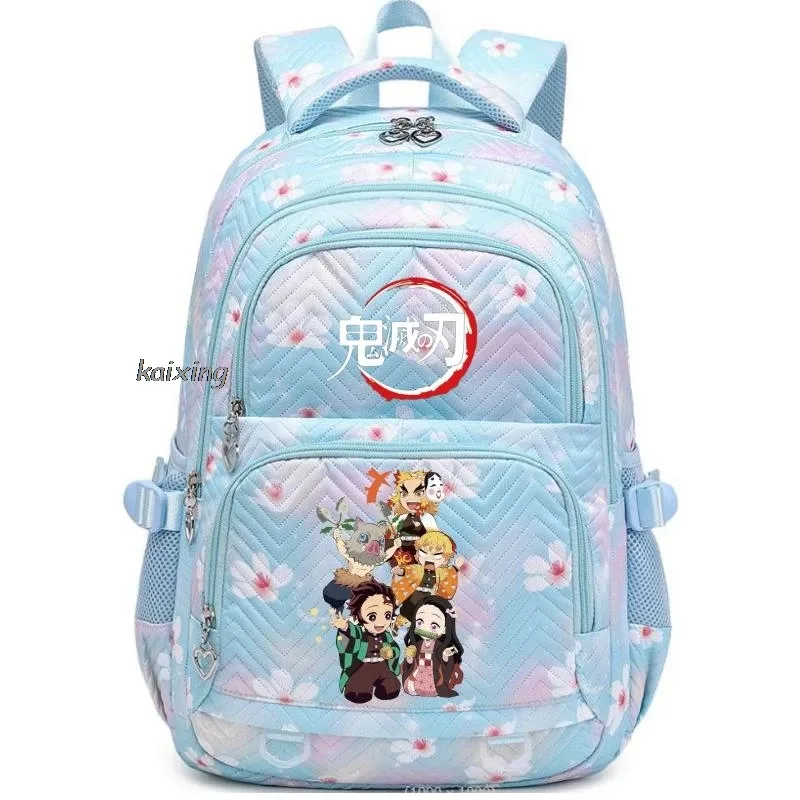 sac à dos décontracté imprimé demon slayer nezuko kamado, tendance, pour étudiants (collège, lycée), garçons, filles, sac de voyage pour ordinateur portable, pour femmes, idéal pour l'extérieur