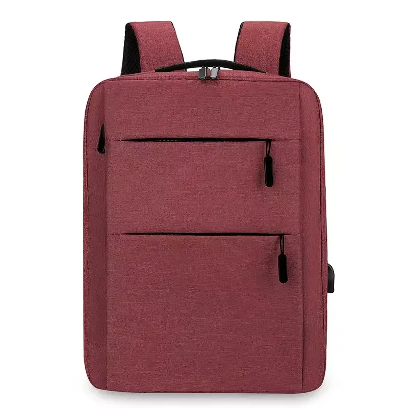 sac à dos d'affaires à double fermeture éclair, sac d'ordinateur étanche, sac de voyage lancé décontracté, sac de sport avec port de chargement usb