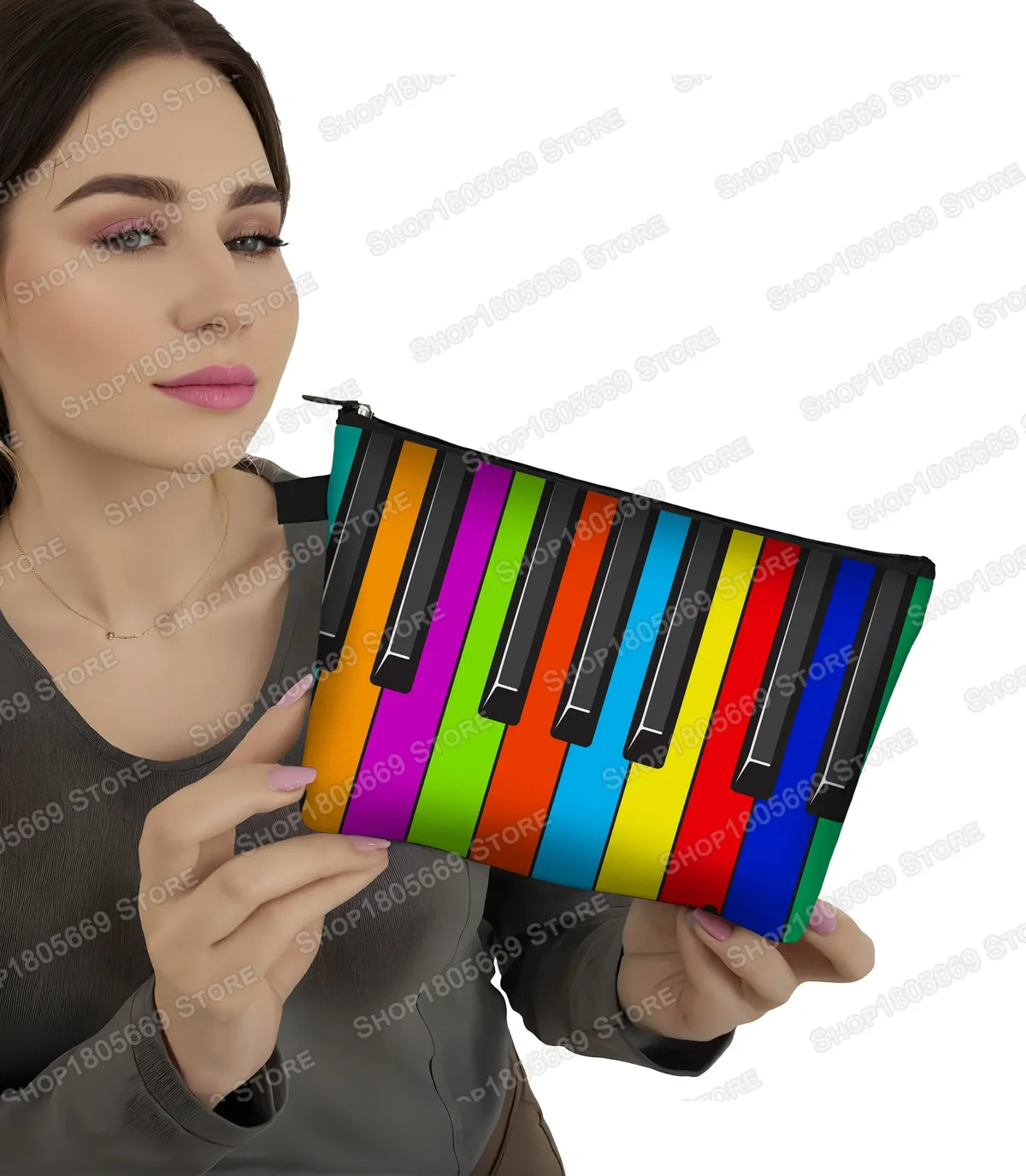 trousse à cosmétiques pour notes de musique pour femmes, sac de maquillage pour piano, jemakeup, sacs de rangement pour femmes pour le voyage, organisateurs de cosmétiques, sac cadeau