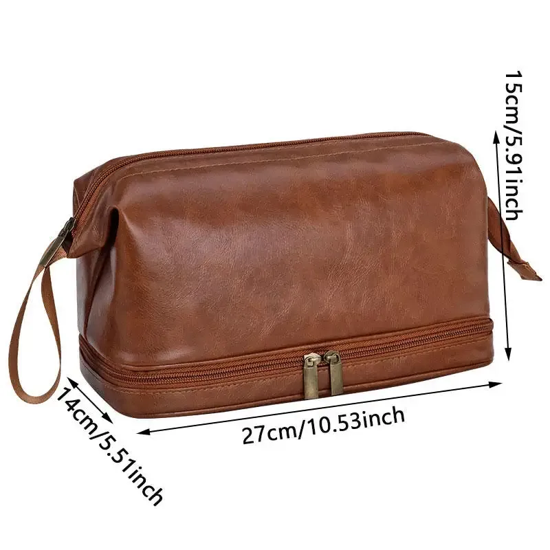 trousse de toilette en cuir pour hommes et femmes, kit dopp, trousse de toilette suspendue pour hommes, trousse de toilette de voyage pour voyager, grand sac à cosmétiques pour t