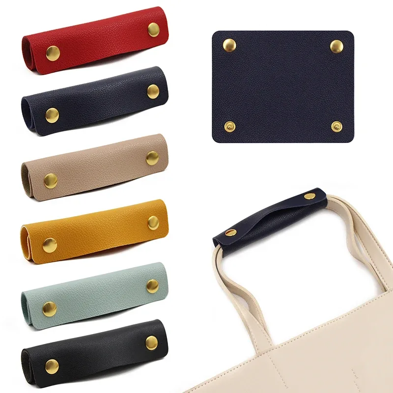 Housse d'enveloppe en cuir pour poignée de sac à main, selle de protection de poignée pour sac à bagages, identificateur de sangle de sac à main souple pour sac de courses, 2 pièces