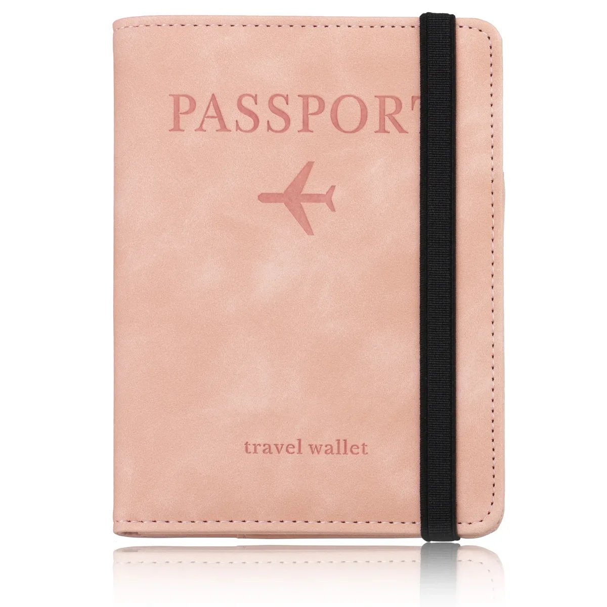 étui à cartes en cuir bloquant rfid, porte-passeport, portefeuille, accessoires de voyage pour femmes et hommes