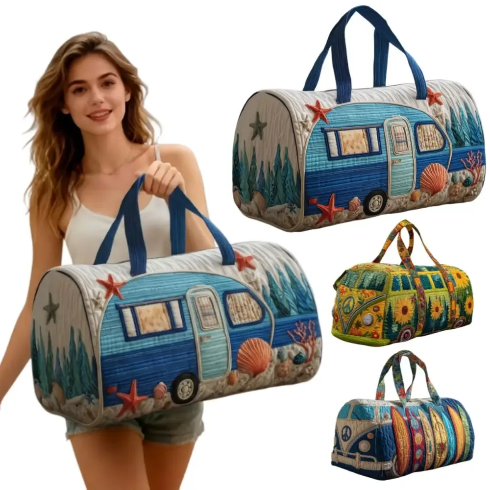 sac de voyage matelassé grande capacité, sac de sport matelassé 3d, sac fourre-tout, sac à main pour courtes distances