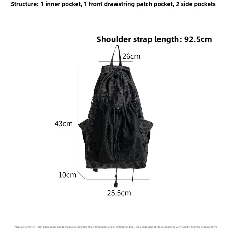 sacs à dos légers à cordon de serrage pour hommes et femmes, sacs de randonnée en plein air, sacs de voyage, sacs à dos décontractés simples pour étudiants