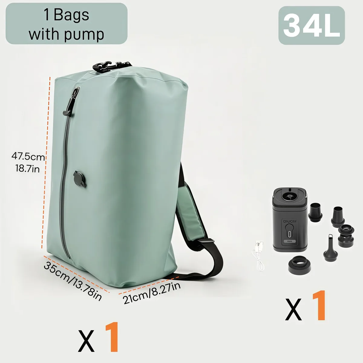 sacs de compression à vide diagonal 34l avec pompe électrique usb, sacs organisateurs pour vêtements et penderie, réutilisables, anti-poussière et résistants, économie d'espace de 60%, idéal pour voyage et armoire