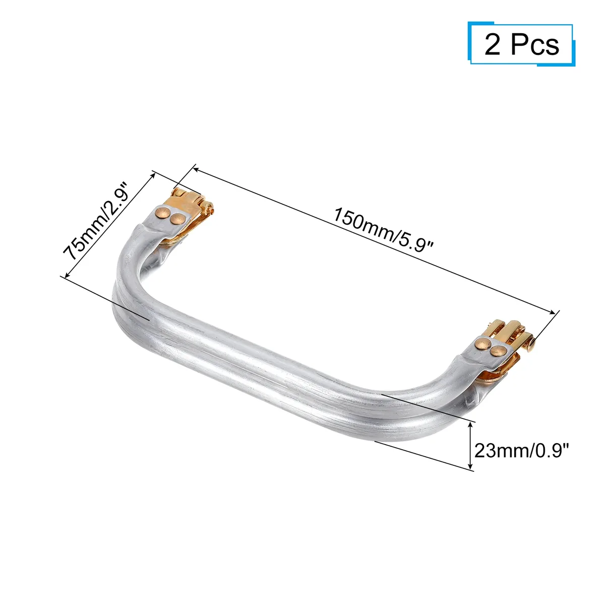 2 pièces cadre de sac à main en métal 15-35 cm, cadre rectangulaire avec fermoir kiss lock, pièces de rechange pour la fabrication de sacs diy