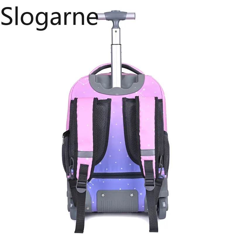 24 pouces école sac à dos roulant sacs enfants voyage chariot sac teeangers enfants sac à dos à roulettes pour fille sac d'école avec roues