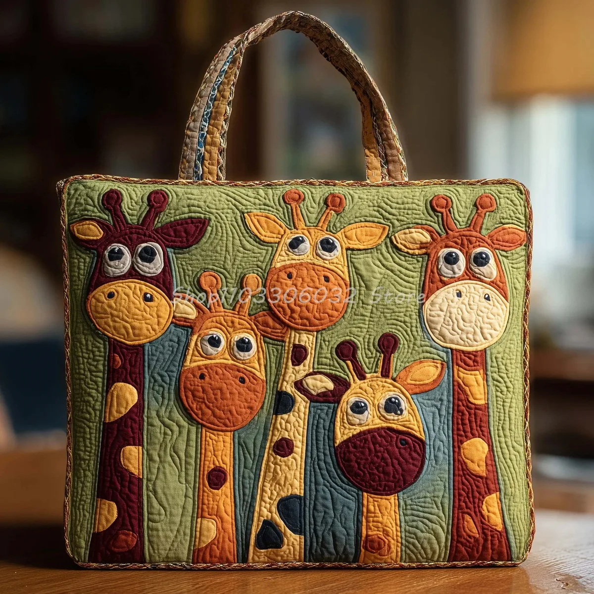 sac fourre-tout matelassé à imprimé girafe de dessin animé pour femme et homme, sac de voyage, sac de week-end quotidien et extérieur 2026