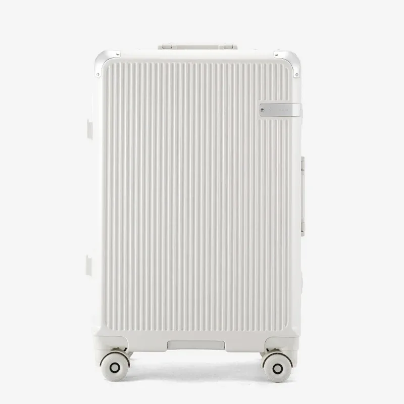Valise à cadre en aluminium avec serrure à combinaison, unisexe, portable, 20 pouces, bagage à main pour étudiant, 28 pouces, avec roues silencieuses