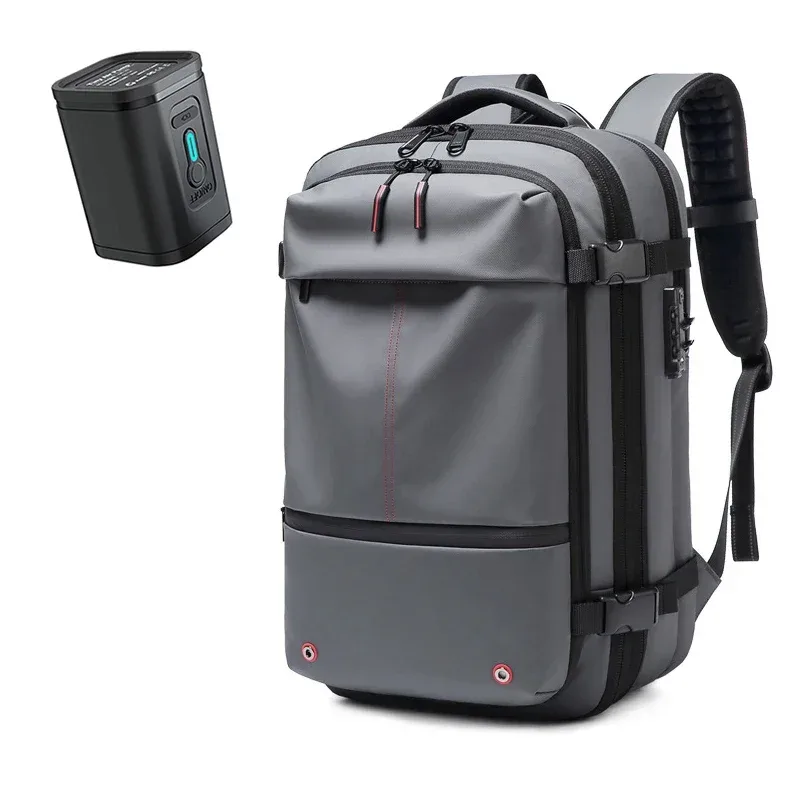 sac à dos de voyage à compression sous vide pour hommes, pour ordinateur portable 17 pouces, escarpins d'affaires, sac à dos d'école de grande capacité, sac à dos de randonnée élargi