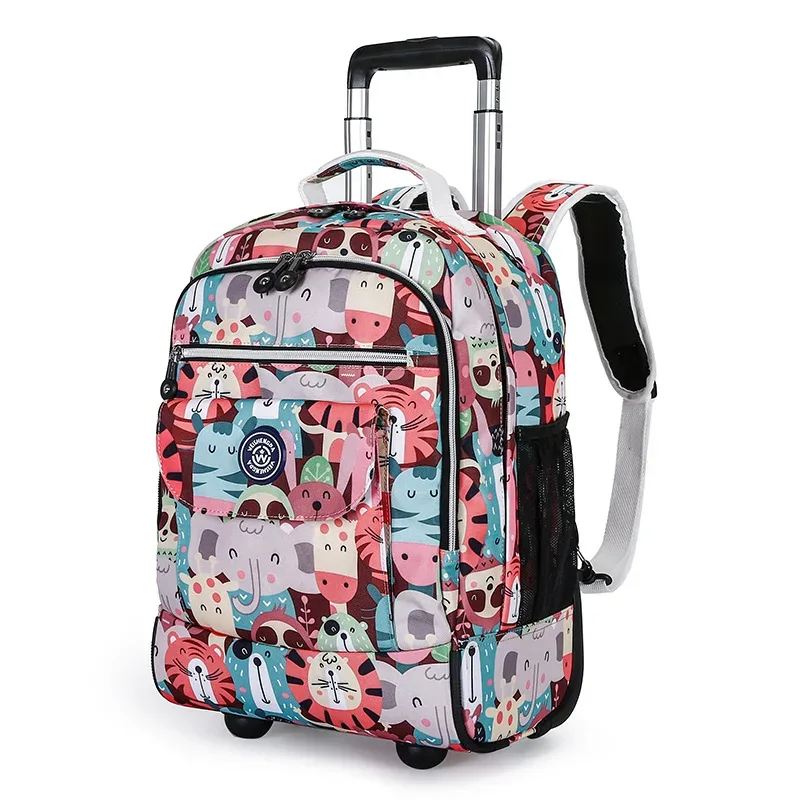 mode chariot bagages sac à dos avec roues voyage grande capacité chariot sacs bagages roulants ordinateur portable d'affaires sac d'école