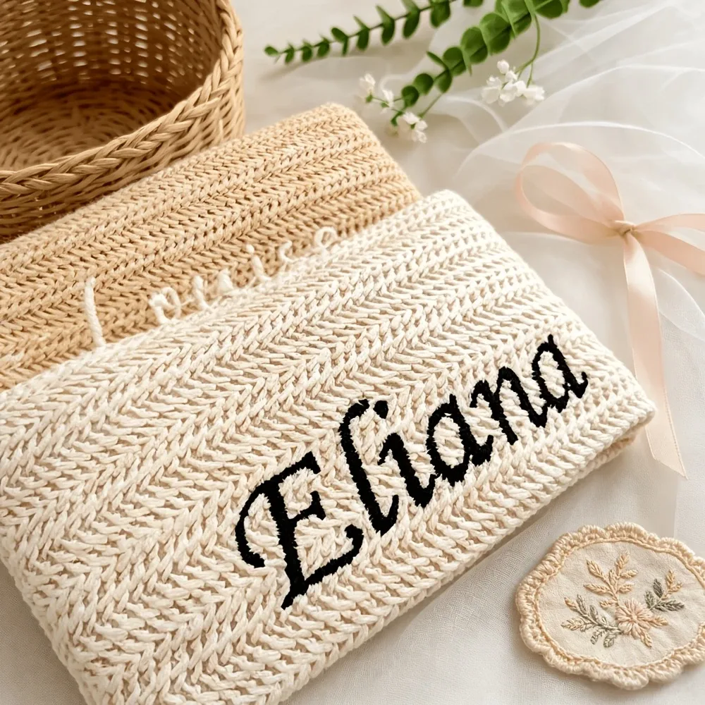 pochette à maquillage personnalisée en paille tressée, sac de rangement portable pour téléphone portable et petits accessoires divers, idéal pour une utilisation quotidienne en extérieur