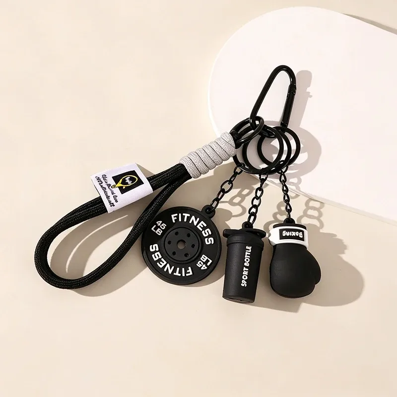 nouvel ensemble de porte-clés gants de boxe en pvc souple, porte-clés mignon, pendentif de sac à dos, cadeau souvenir pour les amateurs de sport