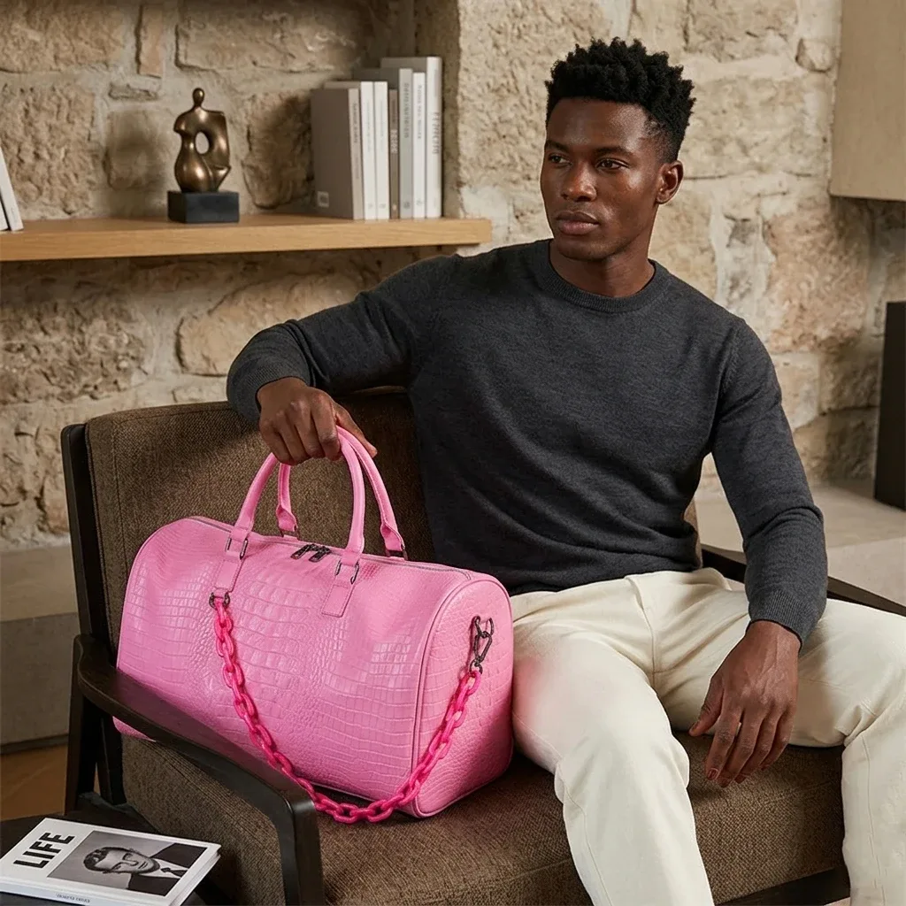 sacs de voyage grande capacité en cuir pu motif crocodile, sacs fourre-tout imperméables, sacs de sport et de yoga pour femmes