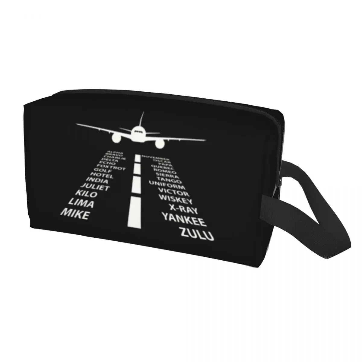 trousse de toilette personnalisée born to fly captain stripes, pilote de vol, aviateur d'aviation, avion, maquillage, rangement de cosmétiques, kit dopp