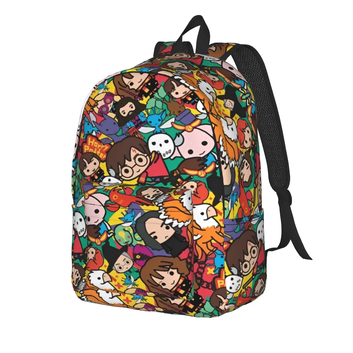 Sac à dos H-HP-P Harry Potter Magique pour adolescents avec poche, idéal pour le lycée, la randonnée, les voyages, sac à dos de jour pour hommes, femmes, sacs en toile pour l'université