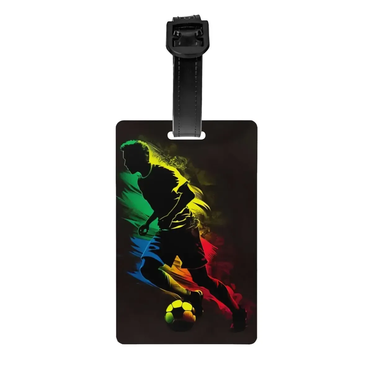 étiquette de bagage à impression soccerly personnalisée avec carte de visite, couverture de confidentialité, étiquette d'identification cool pour sac de voyage et valise