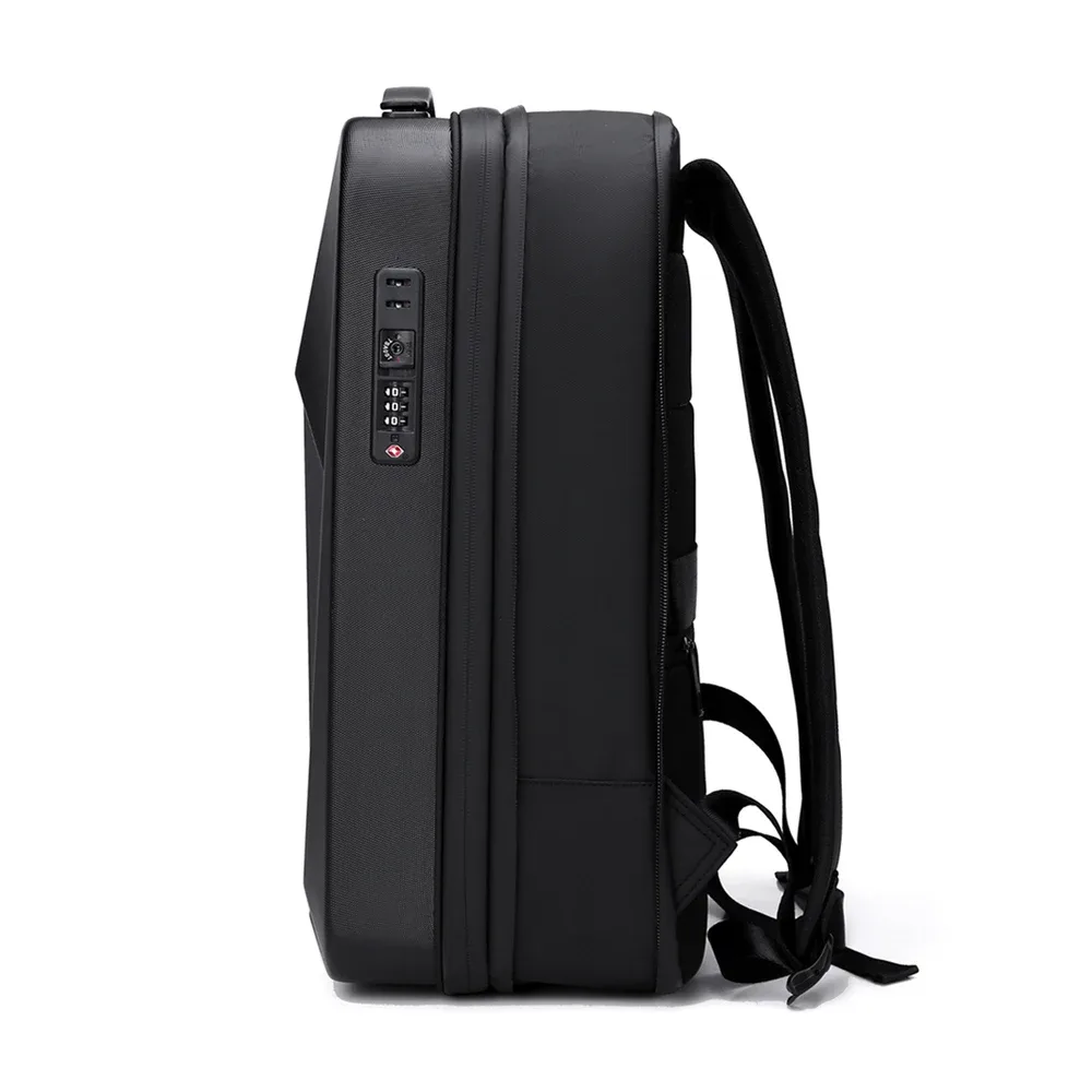 sac à dos rigide pour ordinateur portable 17 pouces pour hommes, étanche, antivol, extensible, verrouillage tsa, sac de jeu, sac à dos d'affaires de luxe, charge usb