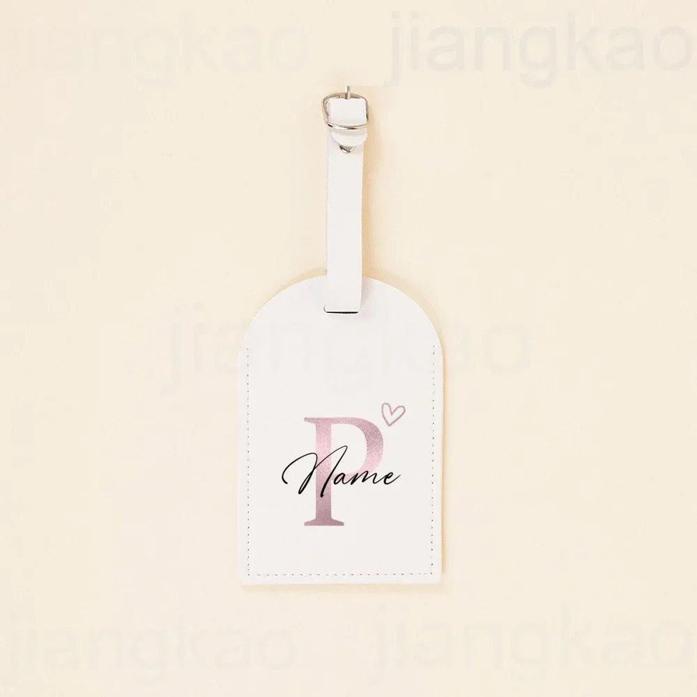 étiquette de bagage personnalisée en pu, lettre en forme de cœur avec nom, étiquette de valise, accessoire de voyage, cadeau d'anniversaire de mariage pour elle