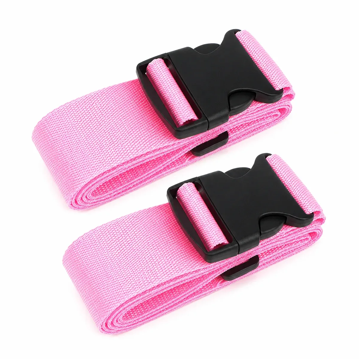 sangles de bagages droites en polyester, 2 pièces, avec boucle de déverrouillage réglable, accessoire de voyage unisexe
