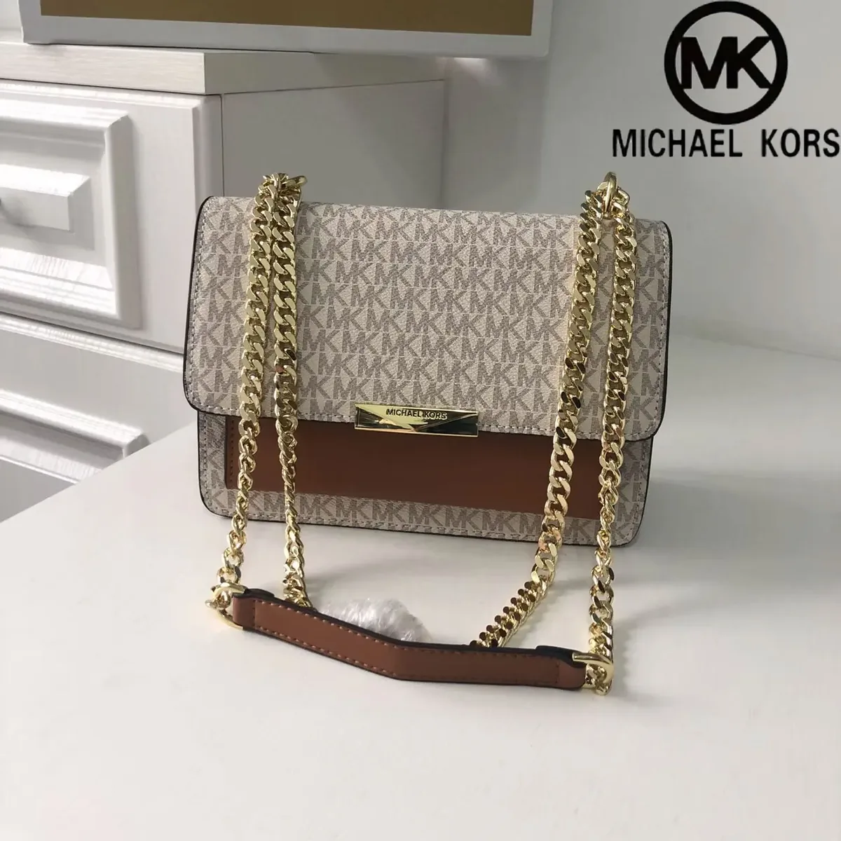 sac à bandoulière de luxe michael kors pour femmes, neuf et de haute qualité, classique, petit sac carré spécialement conçu.
