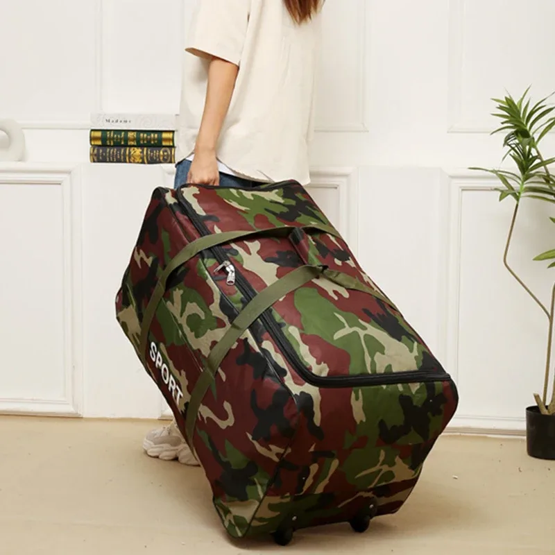 grand sac de camouflage 600d pour hommes, grand sac épais et imperméable en tissu oxford, artefact mobile, grand rangement, sacs de voyage, sac de sport