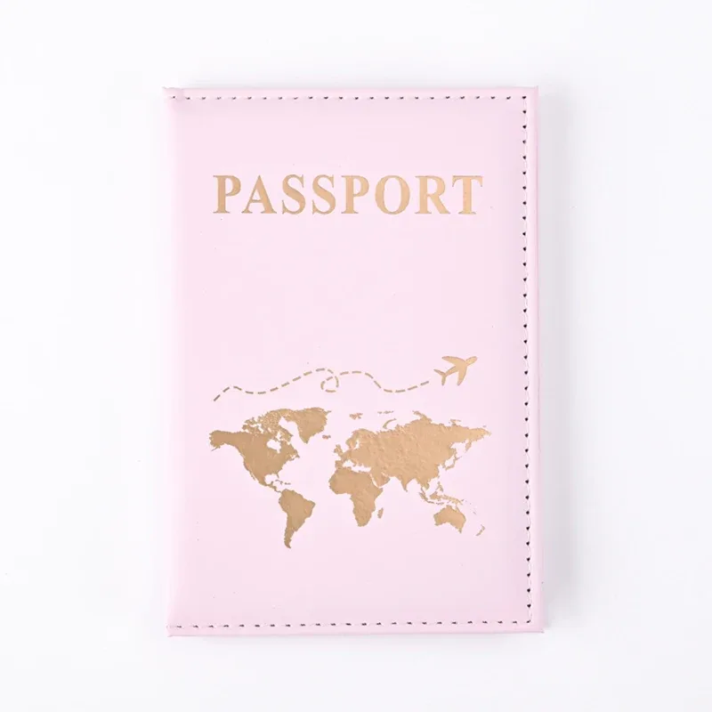 housse de protection pour passeport à la mode, motif mondial, porte-passeport de voyage, portefeuille cadeau, étui pour cartes en cuir pu, sac de rangement unisexe