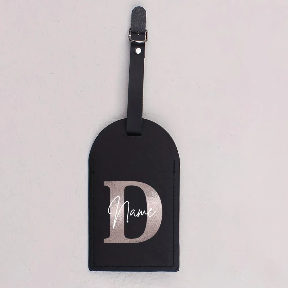 étiquette de bagage monogramme personnalisée en cuir pu pour valise, étiquettes de sac à main, sac de voyage, étiquette de valise, meilleur cadeau