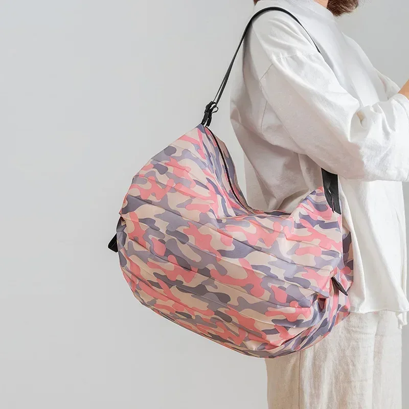 sac de shopping pour femme, grand sac fourre-tout pliable de style japonais, organisateur de voyage, sacs de courses écologiques, sac de marché pour femme, pochette pliable, sacs à main