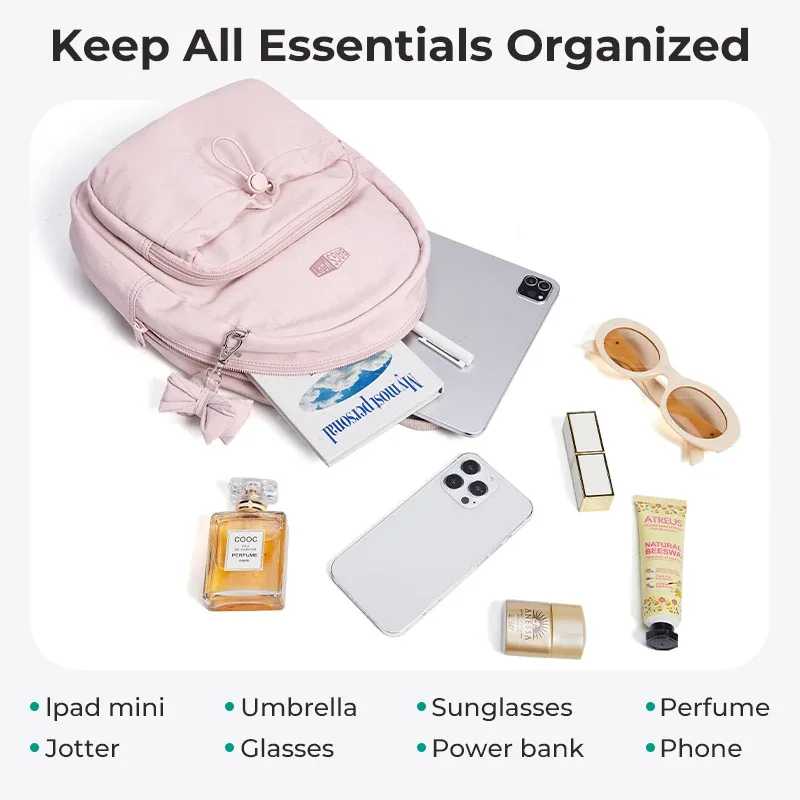 bagsmart sac à dos minimaliste loisirs mode femmes sacs à dos étanche voyage jour pack mignon garçons filles mini sac d'école