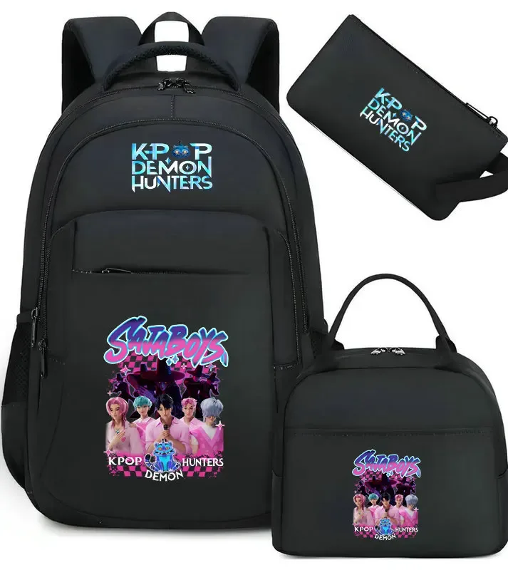 sacs d'école décontractés kpop demon hunter pour garçons et filles, sac à dos étanche de grande capacité pour ordinateur portable, sac à dos de voyage mochilas