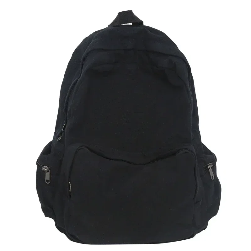 sac à dos vintage en toile délavée pour femmes, grande capacité, sacs d'école de loisirs pour étudiants, sacs à dos de voyage simples et solides, sac à livres féminin