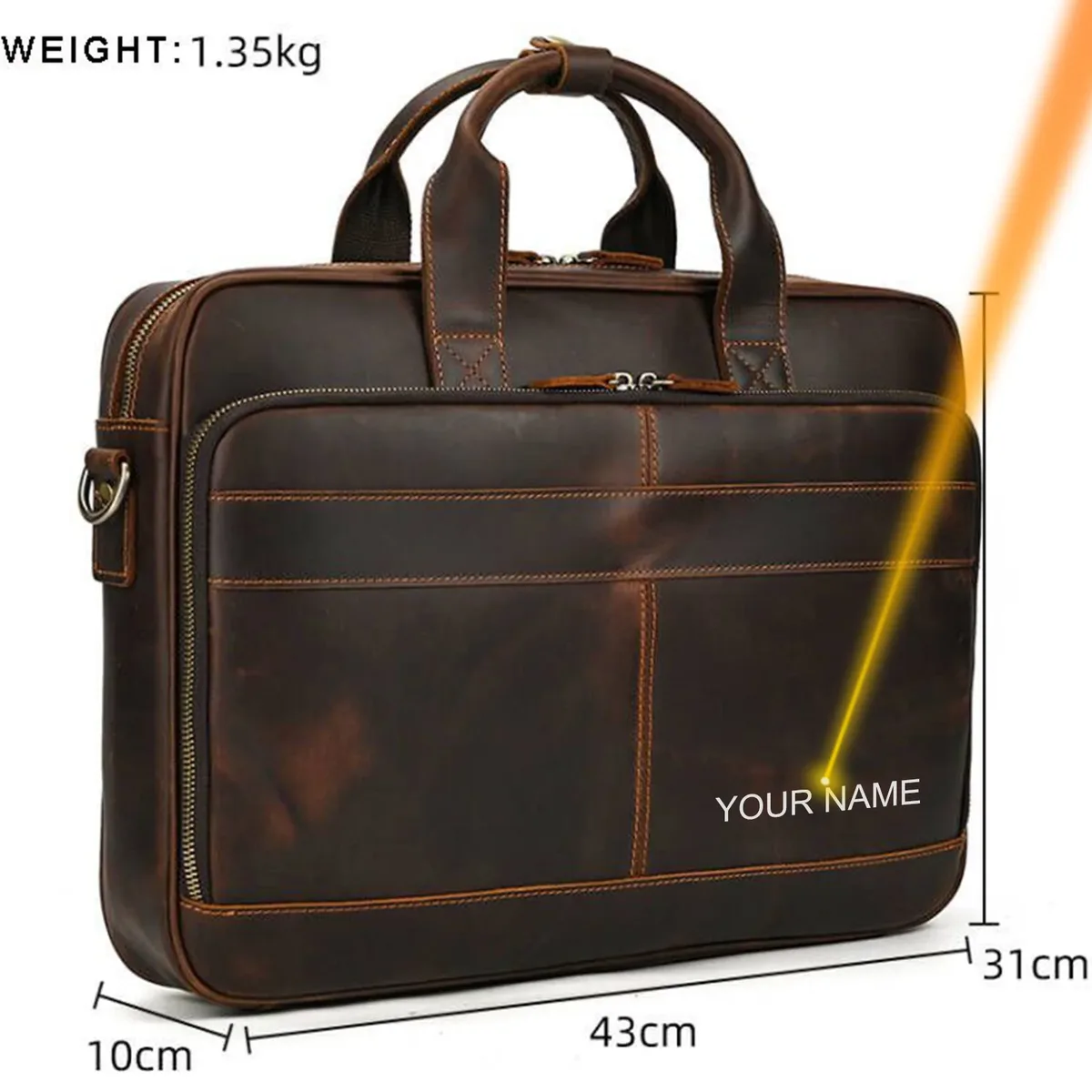 newsbirds-sac à main en cuir véritable pour hommes, sac à bandoulière messenger business, sac pour ordinateur portable 15.6 pouces, sacs à main pour hommes, couches
