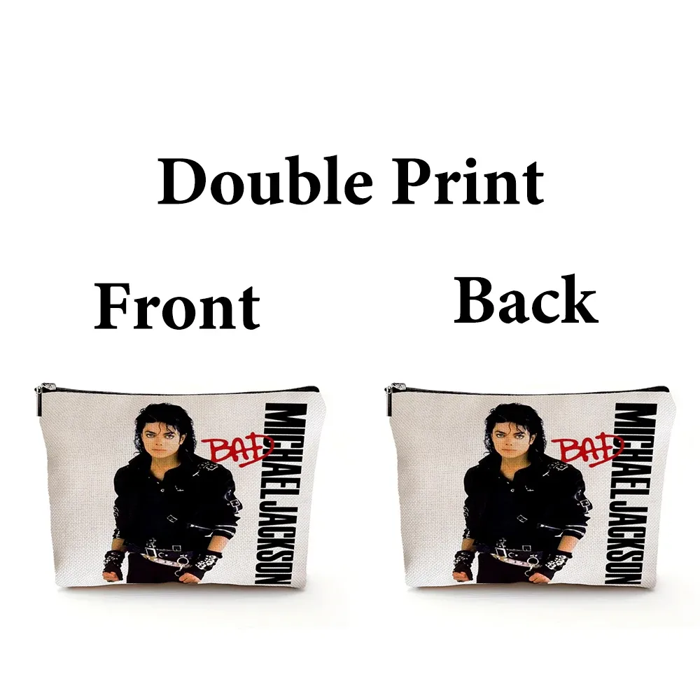 super star michael jackson sac cosmétique double impression sacs de maquillage femmes sac à main de mariage dame organisateur de voyage portefeuille enfant